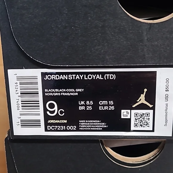 Nike Jordan Stay Loyal TD Toddler Infant Black Shoe Sneaker DC7231-002 - Picture 14 of 15